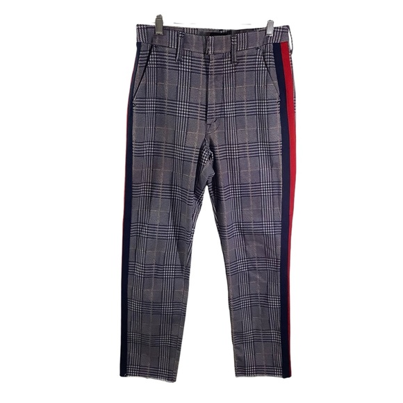 Mother The Shaker Prep Fray Plaid Pants
